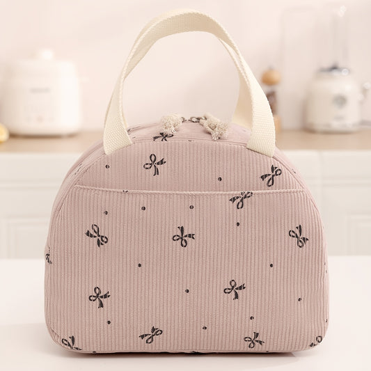 Corduroy Insulated Large Capacity Soft Reusable Polyester Cloth