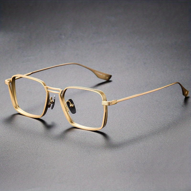 Anti Light Glasses Men's Square Frame Glasses Casual Reading Glasses