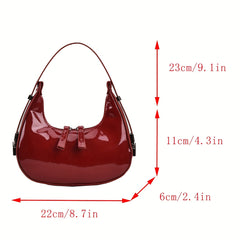 Solid Color Minimalist Shoulder Bag for Women