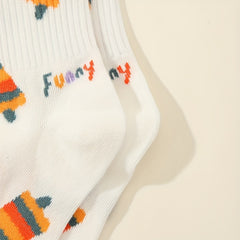 6 Pairs Cartoon Rainbow Socks Women's Stockings