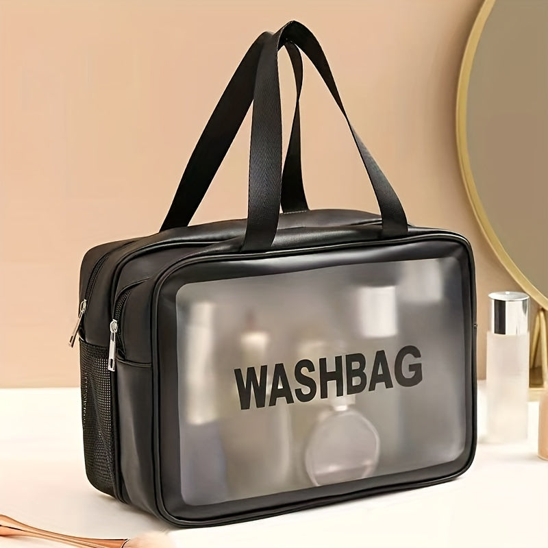 Makeup Zipper Bag Waterproof Satchel - Travel Toiletry Wash Bag
