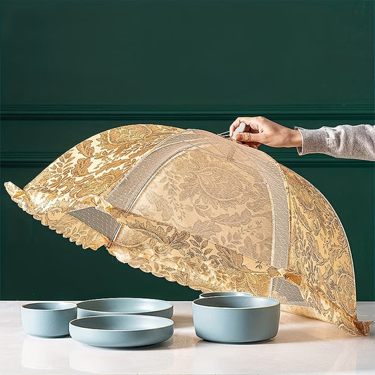 1pc Kitchen Mesh Food Cover Dustproof Reusable Collapsible Food Nets