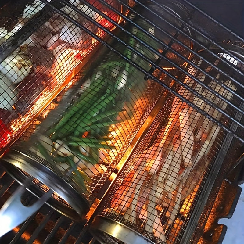 BBQ Net Tube Grill Basket for Fish & Vegetables