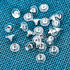 100pcs Hypoallergenic Transparent Adhesive Ear Caps