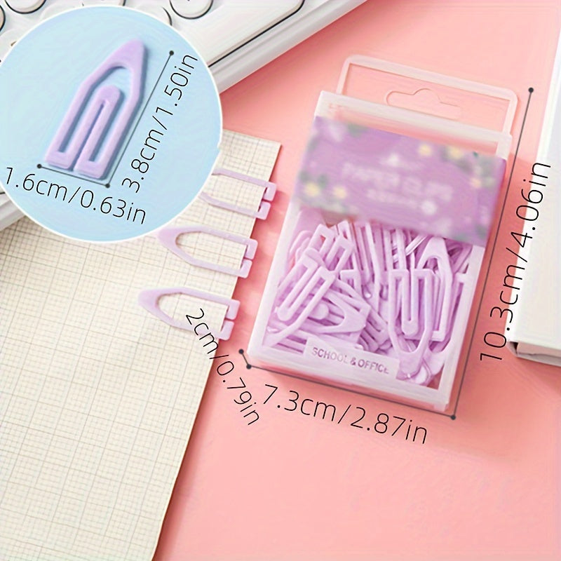 Creative Macaron Series Boat Paper Clip File Storage Boxed Random