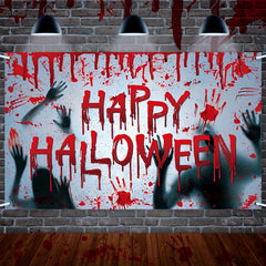 Halloween Backdrop Banner Background Hanging Decoration Horror Props