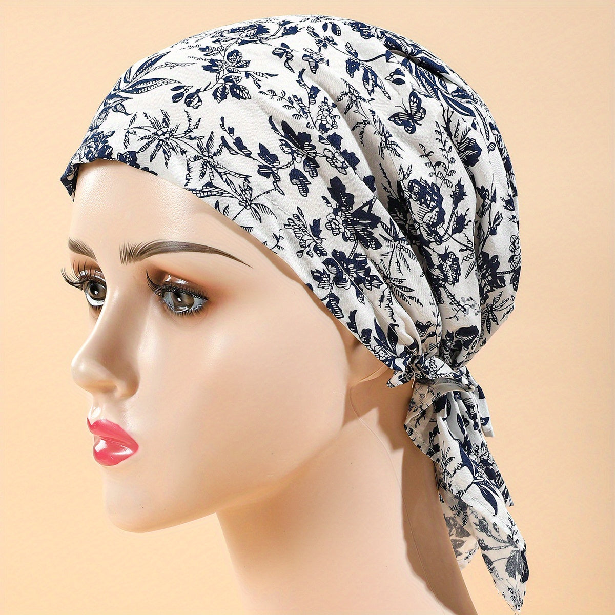 Colorful Butterfly Working Cap Hat Adjustable Tie Back For Woman