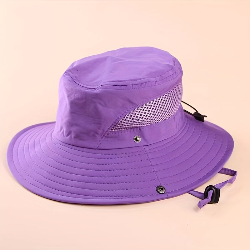 Breathable Sunscreen Bucket Hat Solid UV Protection Outdoor