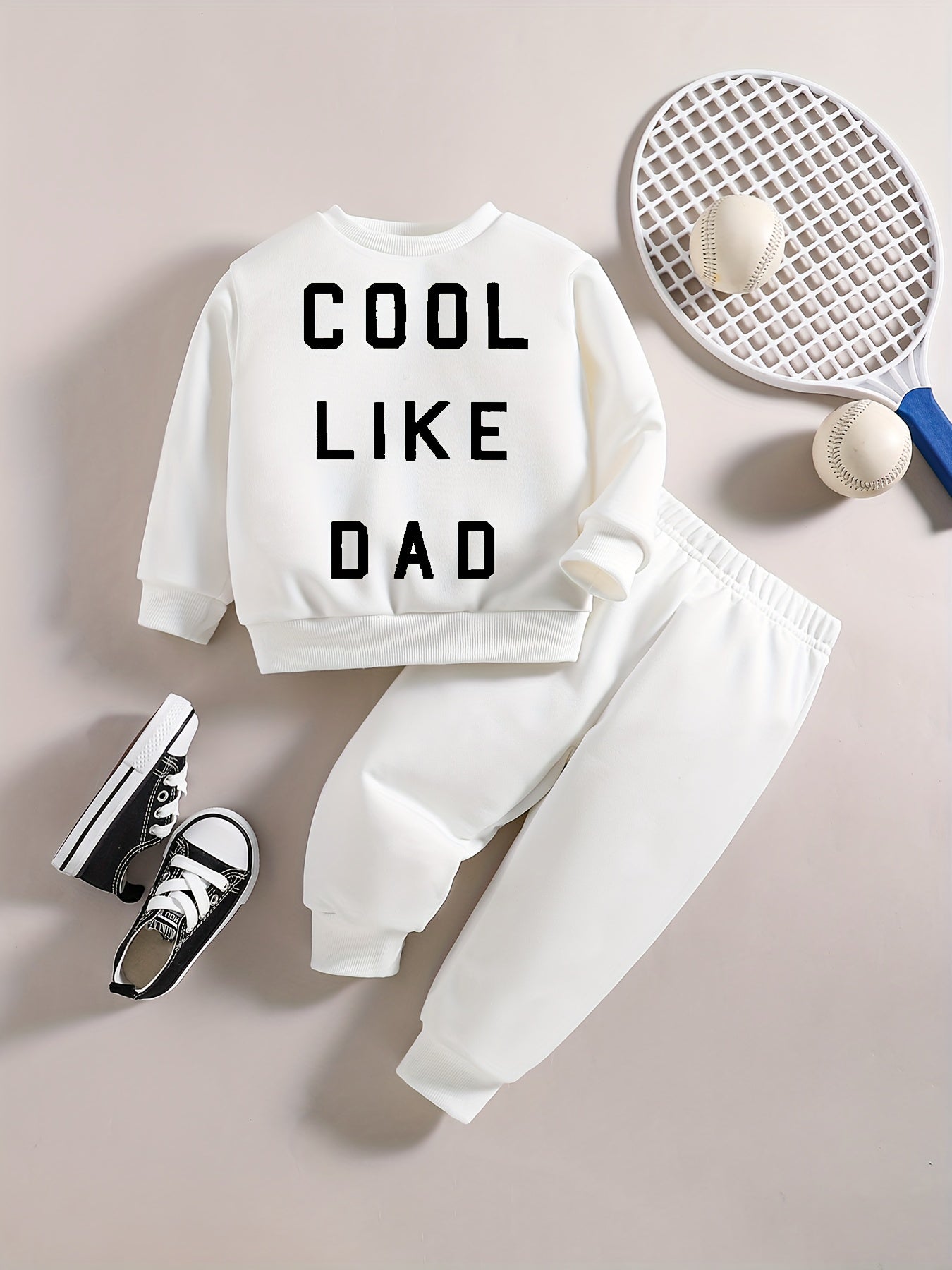 Baby Boy Casual Set Trousers Long Sleeve Sweater Outfit LIKE DAD