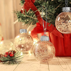 100pcs Christmas Ornament Hanger Metallic Cord Tinsel Rope Snap Lock String