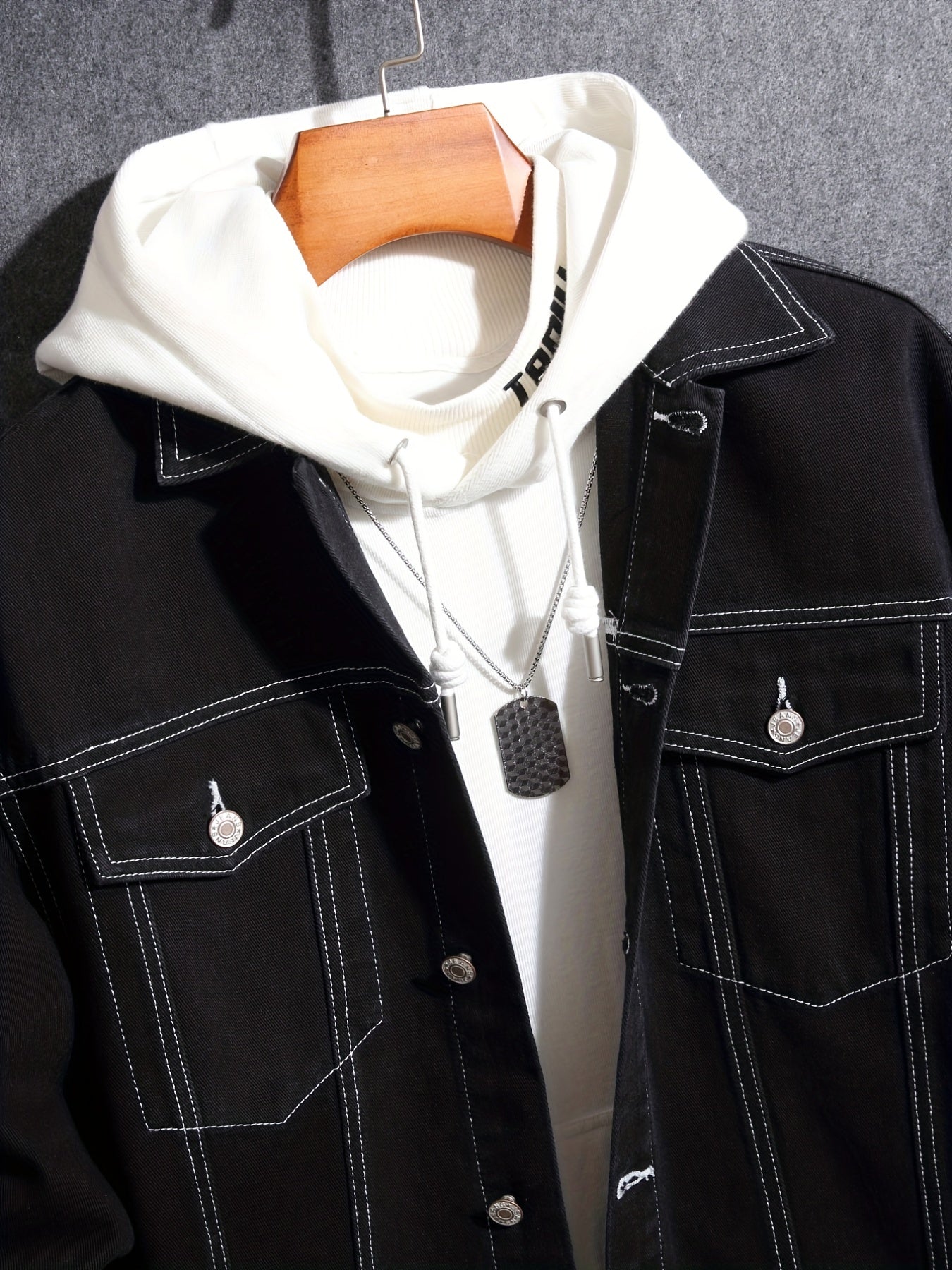 Men's Denim Street Style Jacket Coat for Spring Fall