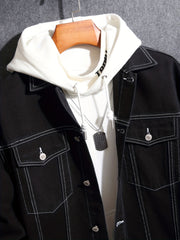 Men's Denim Street Style Jacket Coat for Spring Fall