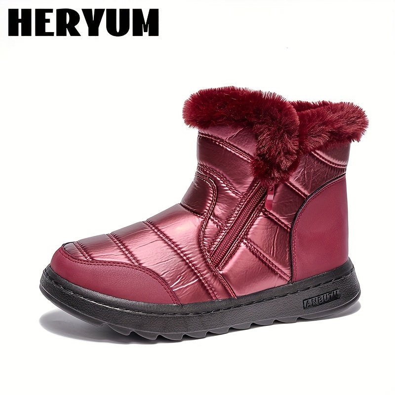 Women's Waterproof Non slip Medium Tube Snow Boots