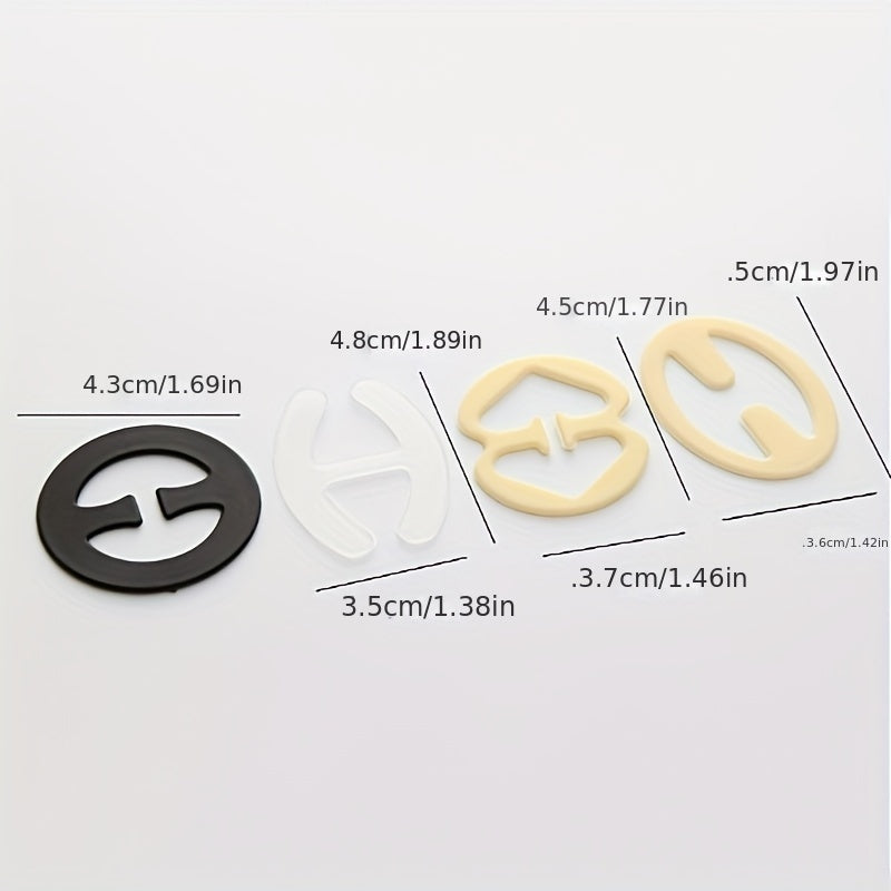 4pcs Invisible Bra Strap Clips Non slip Buckles for Braless Look