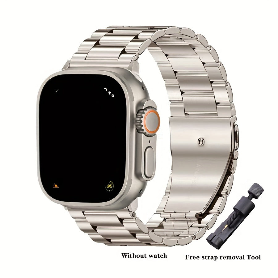 Stainless Steel Smart Watch Belt Safety Buckle + Tools