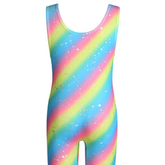 Girls Sleeveless Athletic Jumpsuit Gymnastics Leotards Outfit