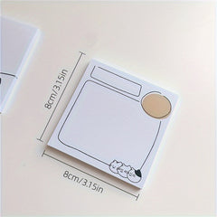 50sheets Cartoon Cat Dialogue Box Sticky Notes Message Book Office Supplies