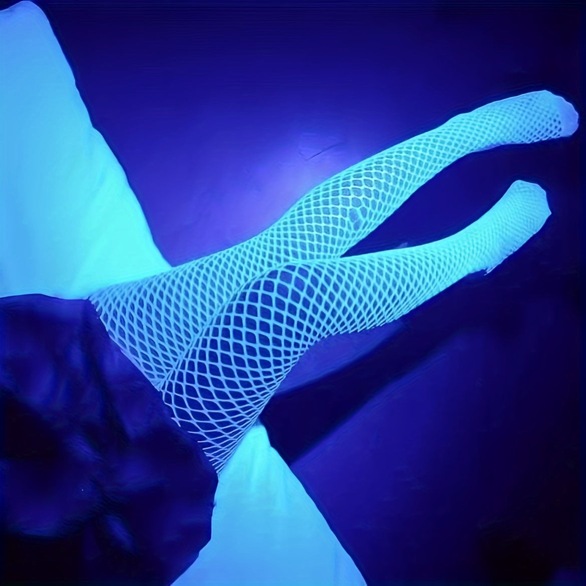  Glow In The Dark Fishnet Tights for Women 0XL-2XL