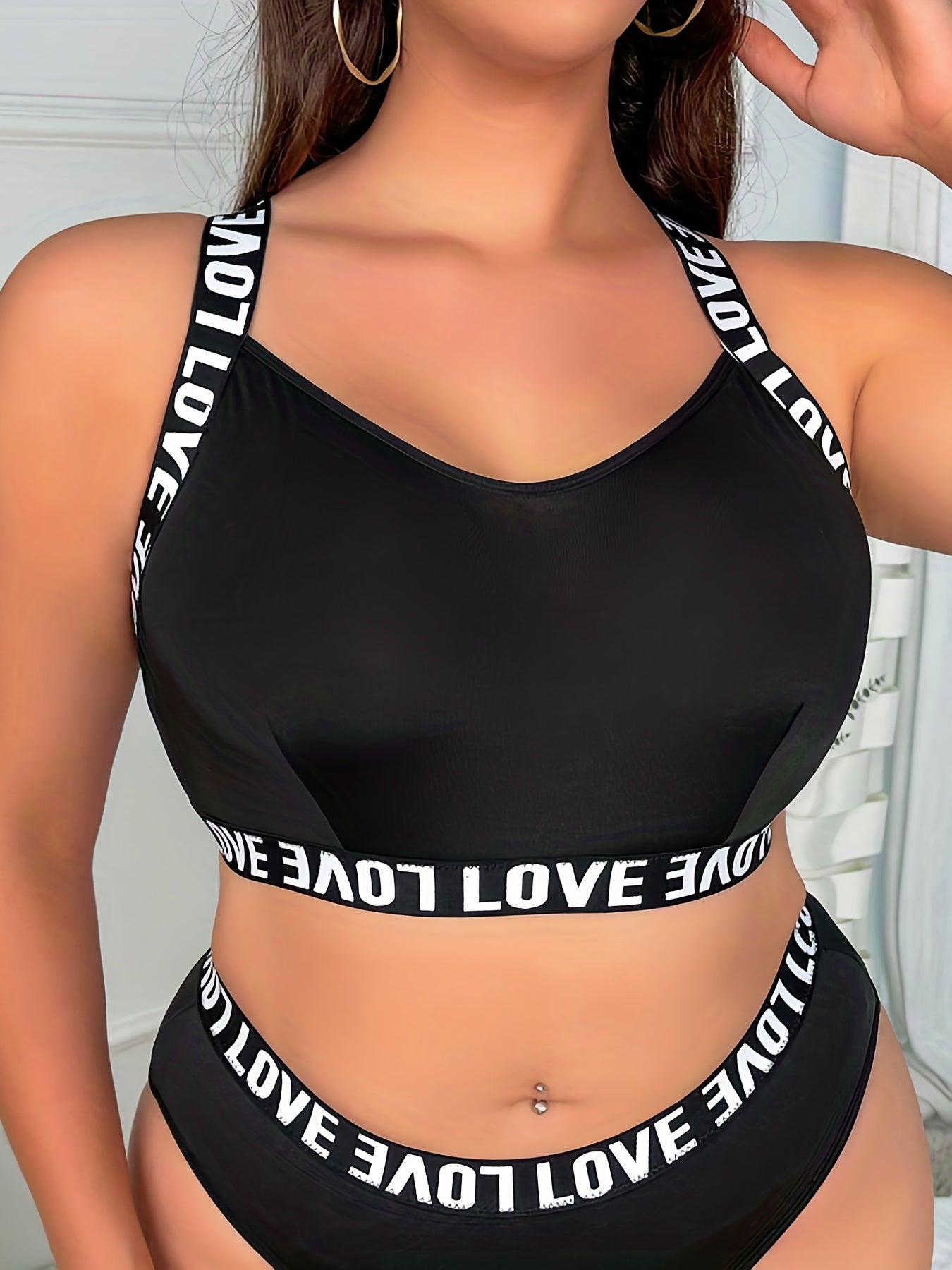  Sports Bra Women's Plus Plain L...