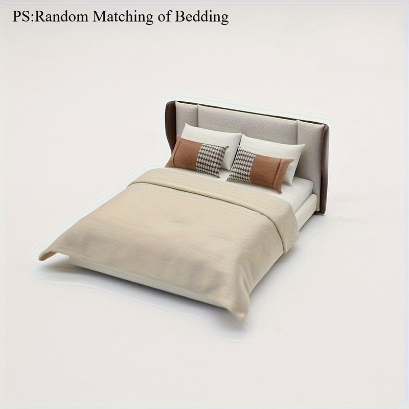 Chinese Style Double Bed Mini Furniture for Sand Table Decoration