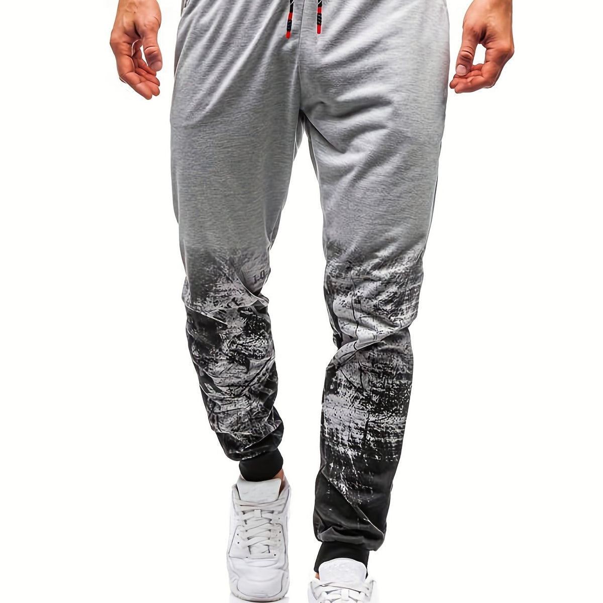Graphic Pattern Joggers Men's Casual Loose Fit Drawstring Waist
