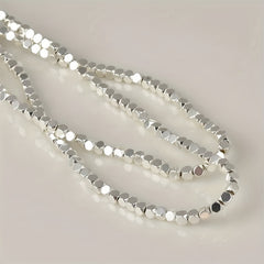 3x3mm Hematite Stone Bead KC Plated Matte Loose Bead