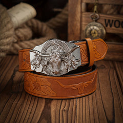 Western Style PU Leather Belt For Men