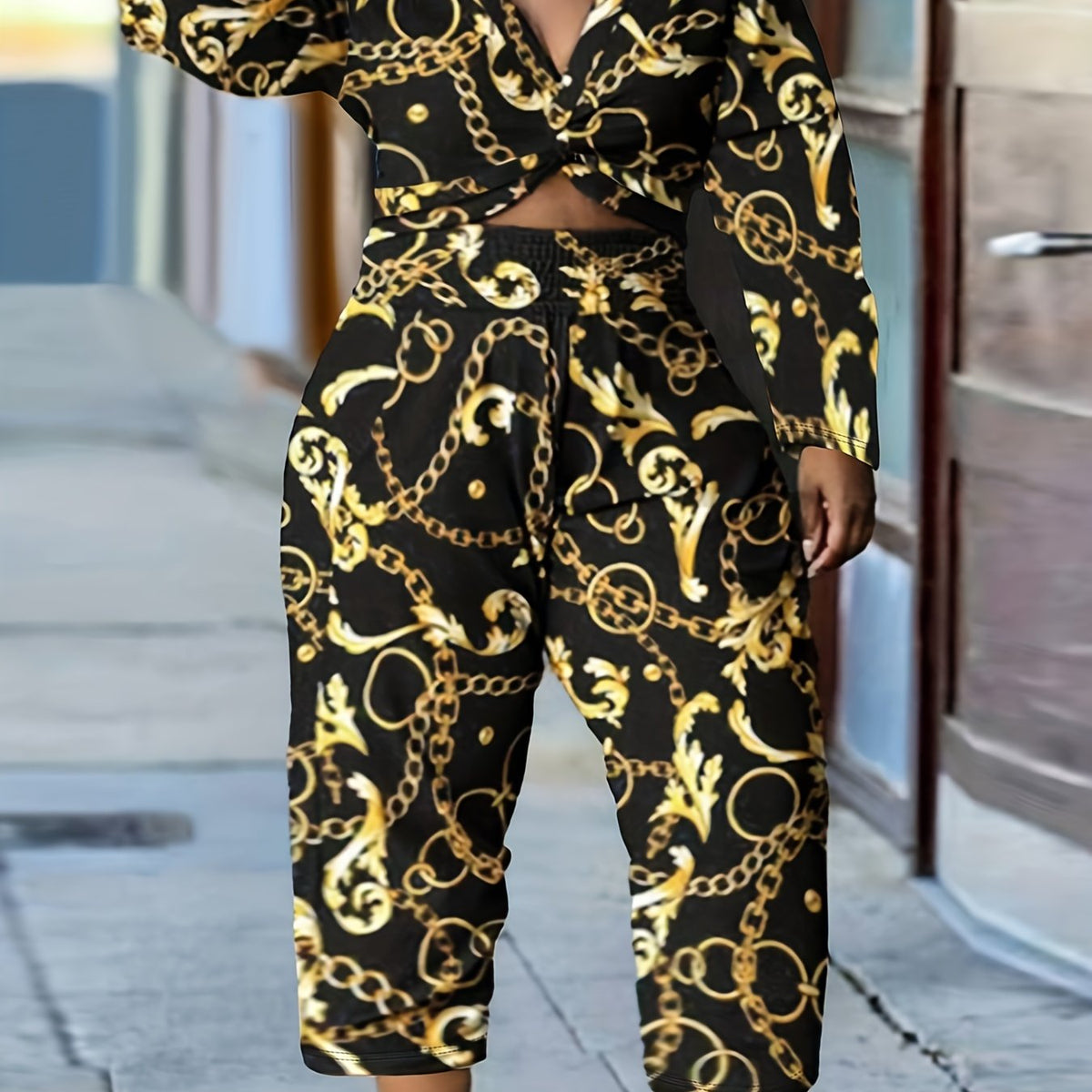  Chain & Baroque Print 2 Piece Set