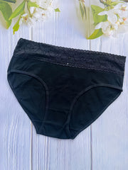 6pcs Lace Stitching Briefs Comfy & Breathable Intimates Panties