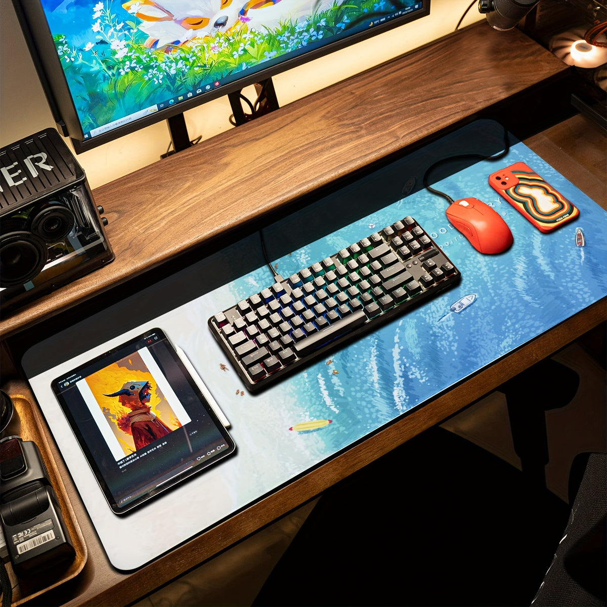 XL Gaming Mouse Pad Extended Desk Mat Non Slip Rubber Base Keyboard Pad