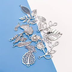 20pcs Leaf Shape Charms Pendant DIY Necklace Bracelet Earrings Jewelry Making