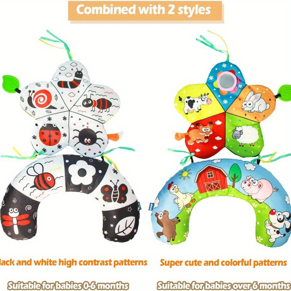 Baby Tummy Time Mat High Contrast Foldable Playmat