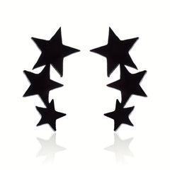 Stainless Steel Geometric Star Stud Earrings Small Earrings