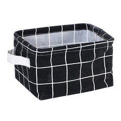 Plaid Pattern Storage Bag Organizer with Handles