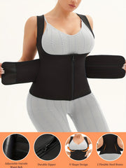  Zipper Waist Training 2 In 1 Body Shaper Vest