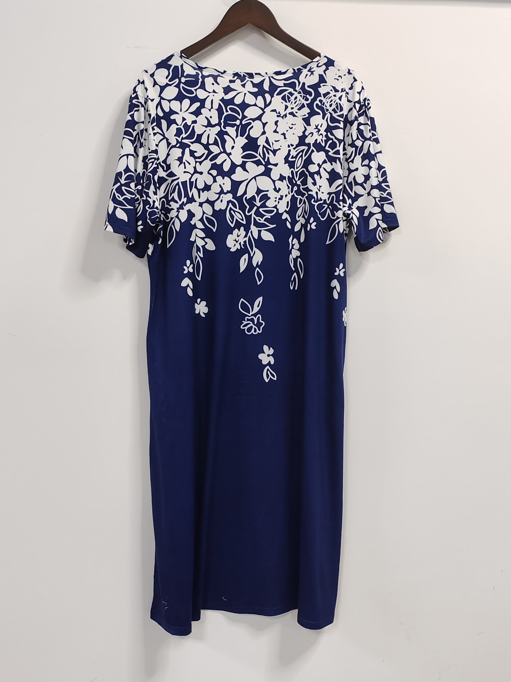 Floral Print Short Sleeve Dress With Pockets
