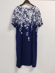 Floral Print Short Sleeve Dress With Pockets