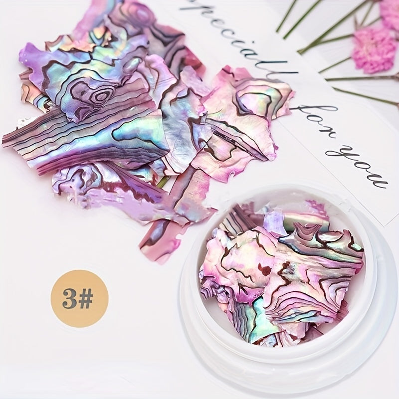 3D Mermaid Flakes Nail Art Decoration - Colorful Shell Slices Glitter Sequins