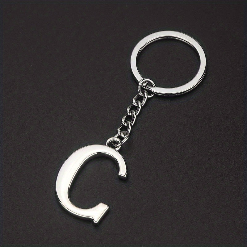 DIY A Letters Key Chain Charm 26 Letters Keychain Men Couple Gift