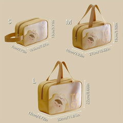 Cartoon Transparent Toiletry Bag Waterproof Travel Cosmetic Storage Bag