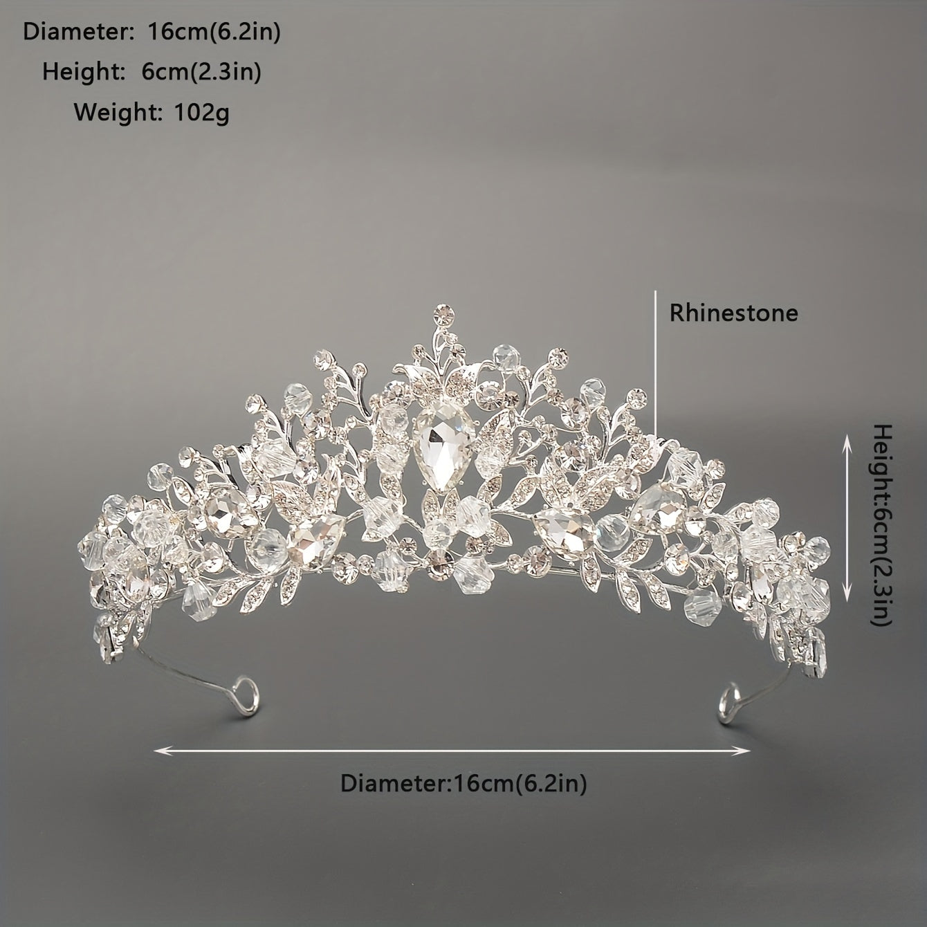 Rhinestone Crystal Headband Tiara Queen Princess Crown Wedding Hair Accessories