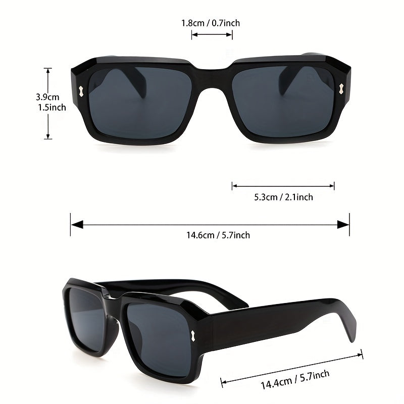 Square Sunglasses Vintage Retro UV 400 Protection Travel Shades