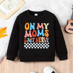 Checkerboard Pattern Kid's Thermal Sweatshirt