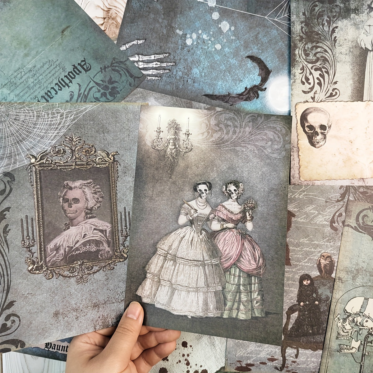 Vintage Halloween Ghost Scrapbook Papers Pack - 12pcs