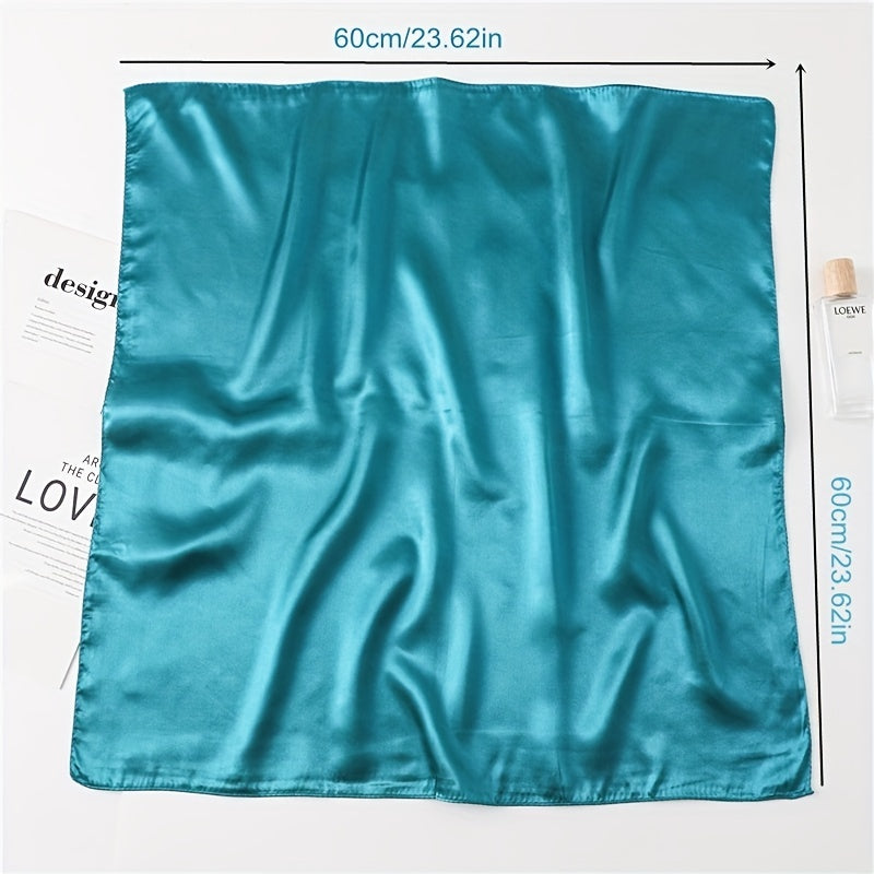 Women's Silk Square Scarf Random Satin Neck Hair Band Bag Warp Lightweight Soft