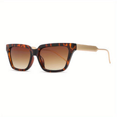 Square Small Frame Metal Sunglasses for Sun Protection Outdoor Sports