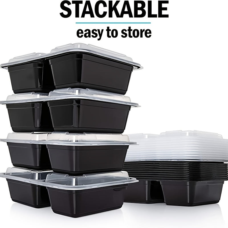 Set of 7 Grid Food Storage Containers 32oz Leakproof BPA-Free