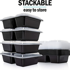 Set of 7 Grid Food Storage Containers 32oz Leakproof BPA-Free