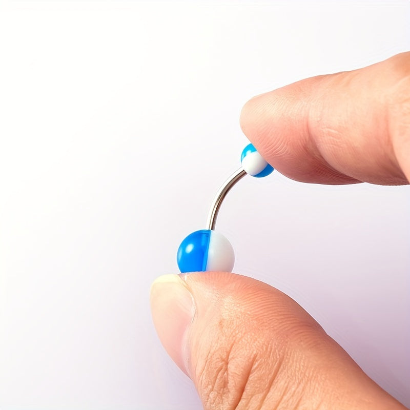 50pcs Colorful Acrylic Plastic Ball Belly Button Ring Navel Piercing Stud
