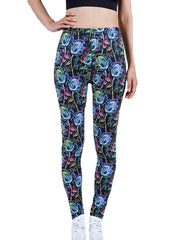 Floral Print Yoga Pants High Waist Leggings